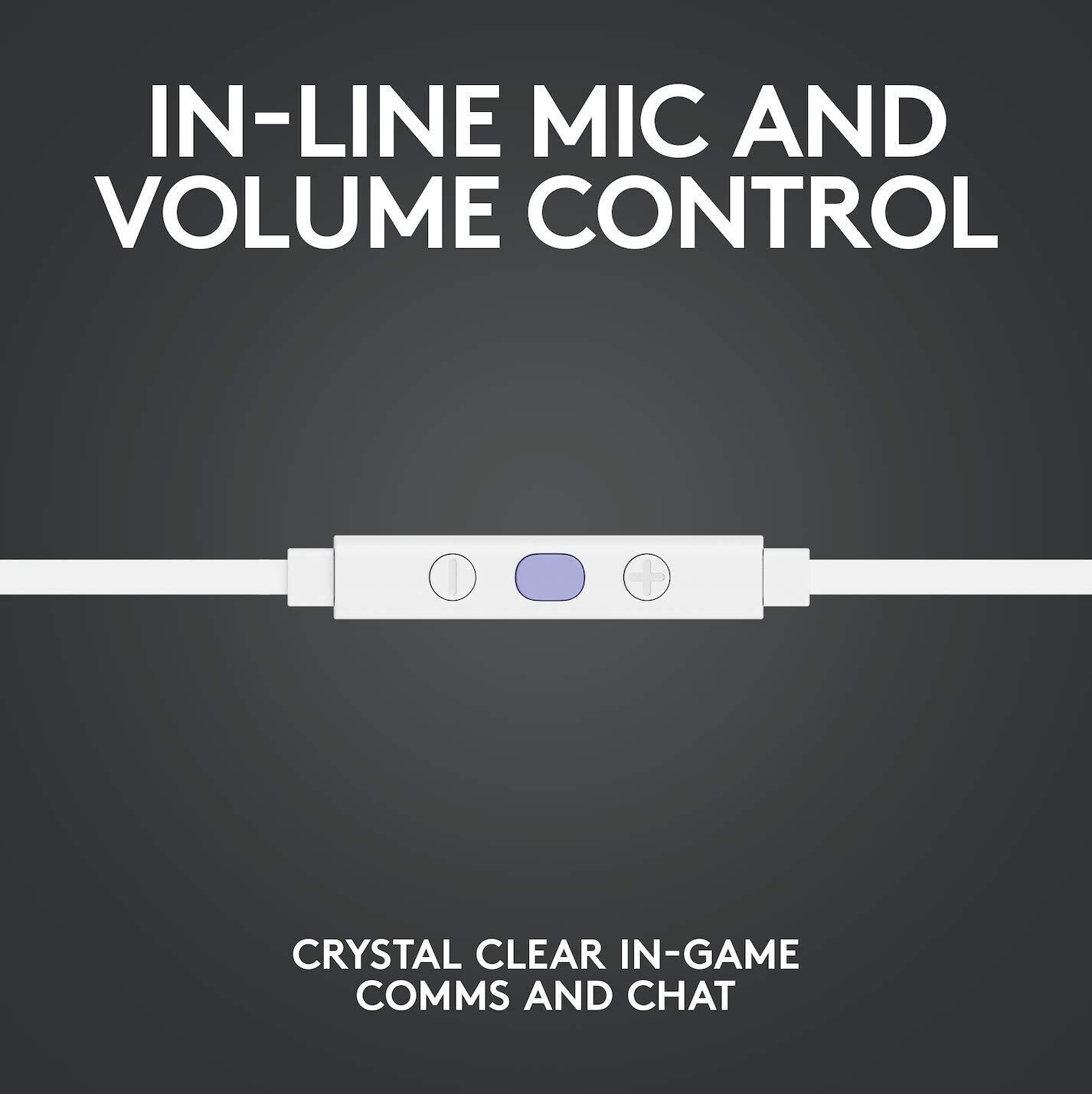 Logitech G333 Gaming Earphones,White