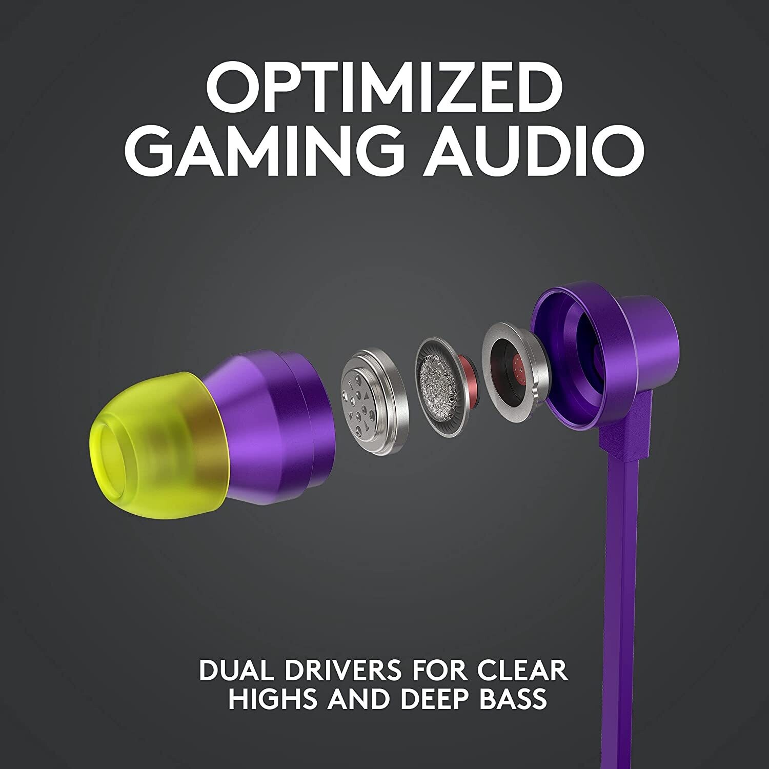 Logitech G333 Gaming Earphones,Purple
