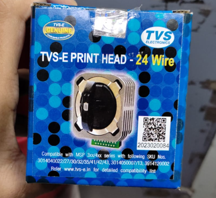 TVS MSP 355/455 Dotmatrix 24W T15 Printhead