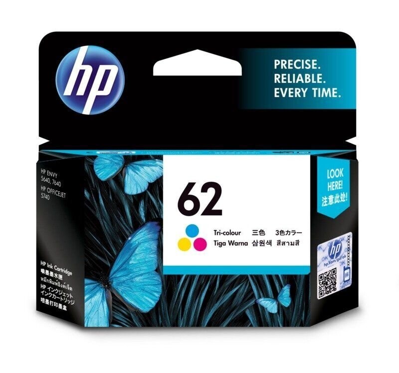 HP 62 Tri Color Ink Cartridge