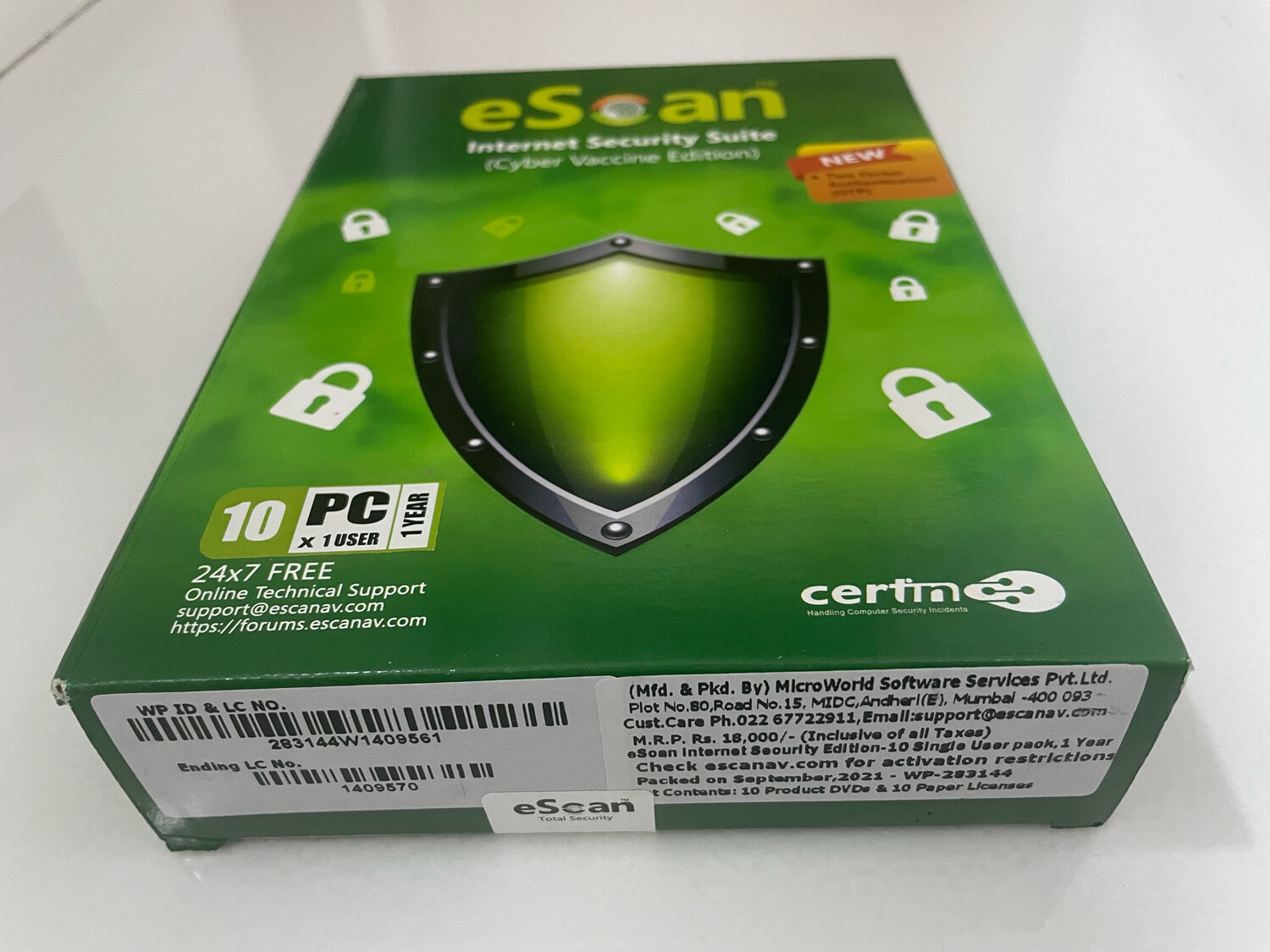 New v22x, 10 User, 1 Year, eScan Internet Security New v22x, 10 User, 1 Year, eScan Internet Security