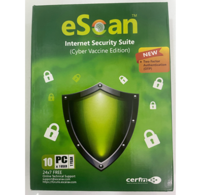 New v22x, 10 User, 1 Year, eScan Internet Security