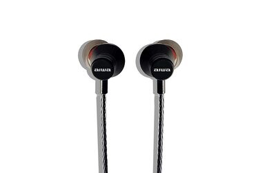 Aiwa ESTM-51 Wired Premium Stereo in-Earphones, Metal Black