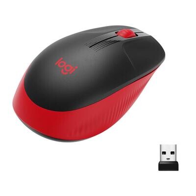 Logitech M190 Wireless Mouse ,  Red