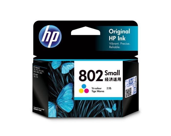 HP 802 Ink Cartridge, Tri Color, CH562ZZ