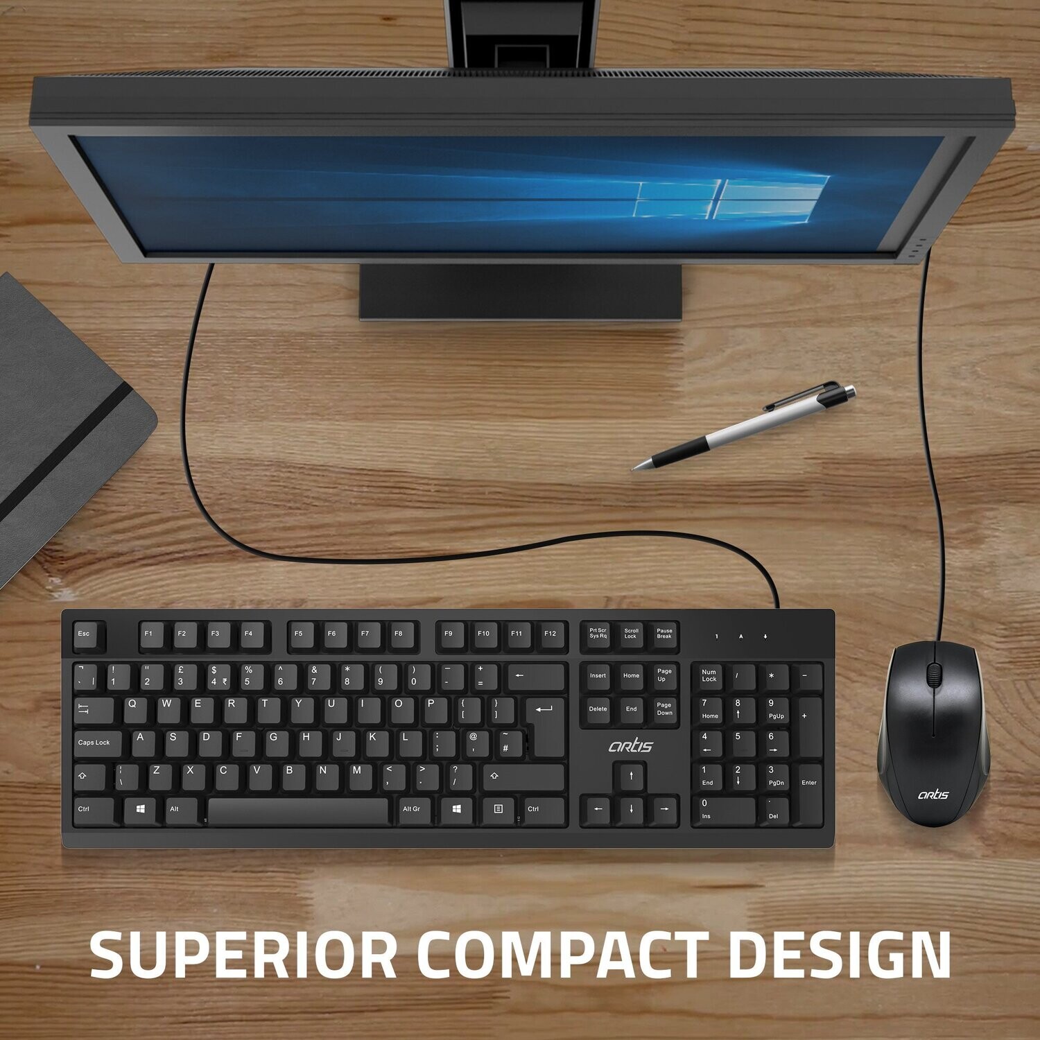 Artis C33 USB Keyboard Mouse Combo Pack