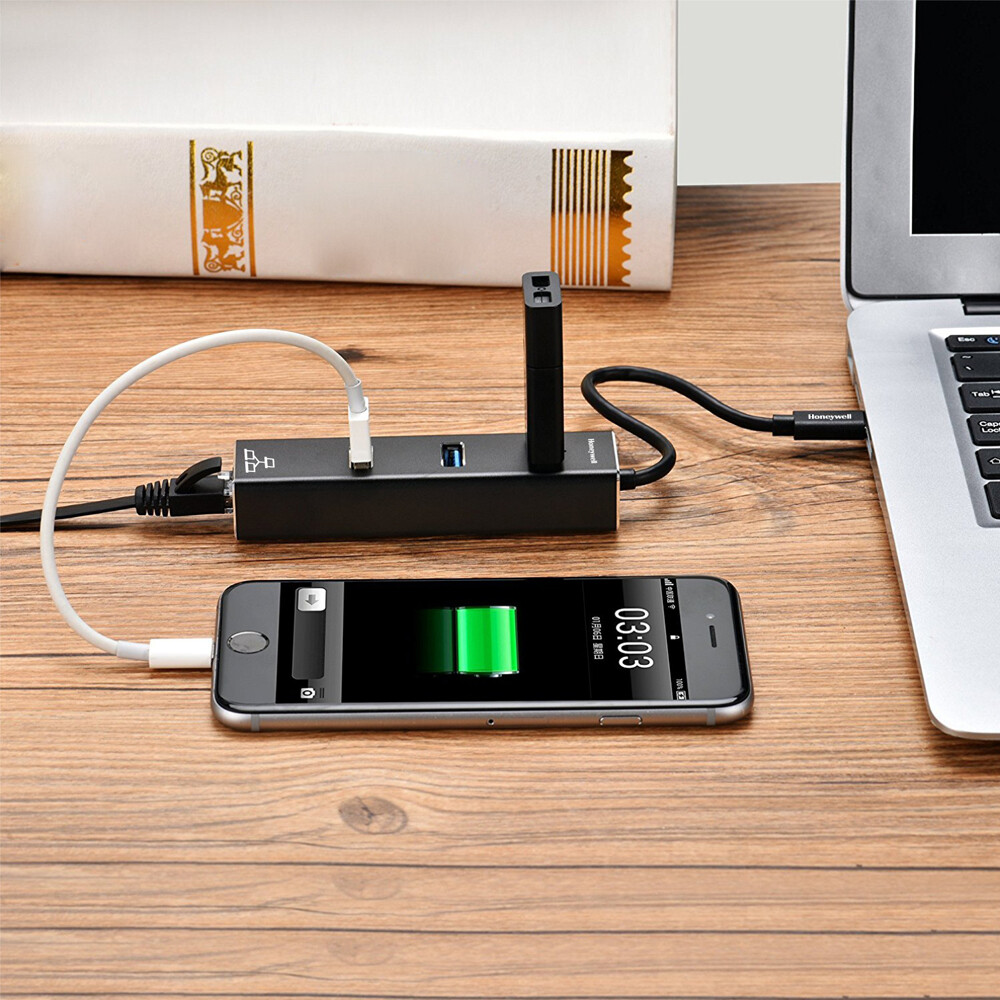 Honeywell Type-C to USB 3.0 with Gigabit Ethernet Adapter Honeywell Type-C to USB 3.0 with Gigabit Ethernet Adapter