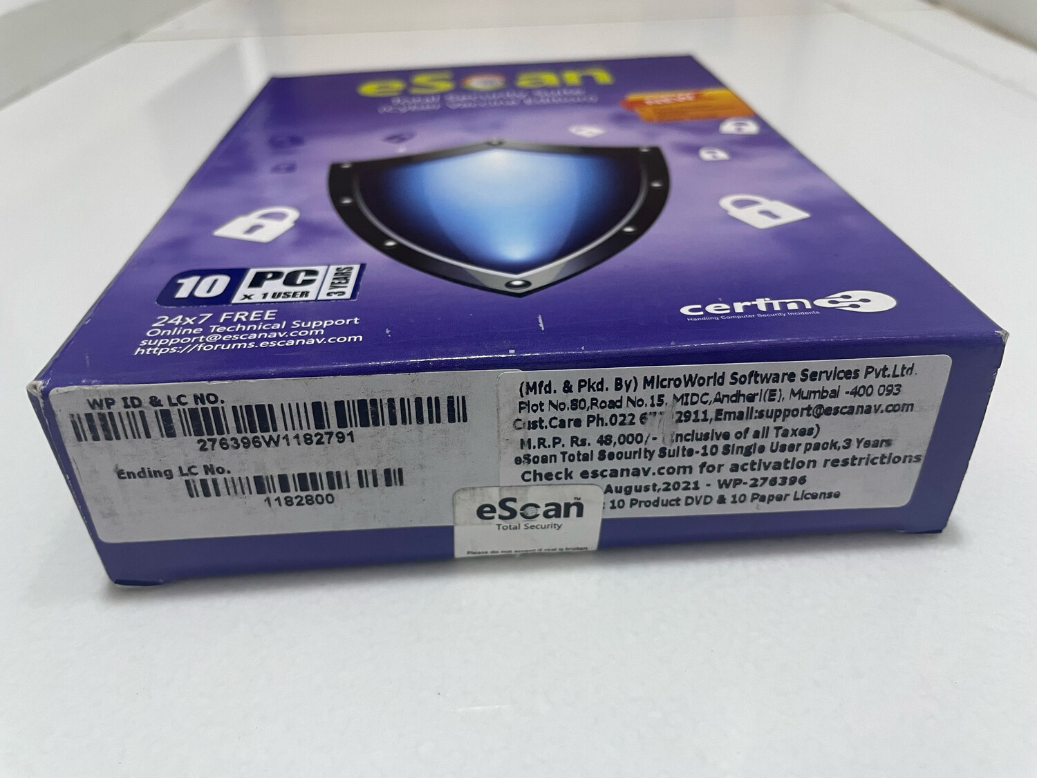 New, 10 User, 3 Year, eScan Total Security (v22x) New, 10 User, 3 Year, eScan Total Security (v22x)