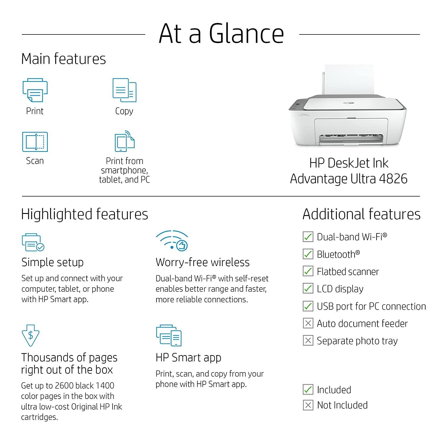 HP Deskjet Ink Advantage Ultra 4826 Multifunction Printer HP Deskjet Ink Advantage Ultra 4826 Multifunction Printer