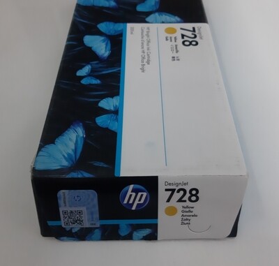 HP DesignJet 728  Yellow Ink Cartridge, 300ml (F9K15A)