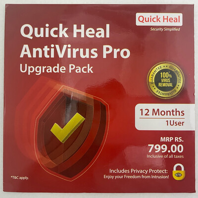 Renewal, 1 User, 1 Year, Quick Heal Antivirus Pro