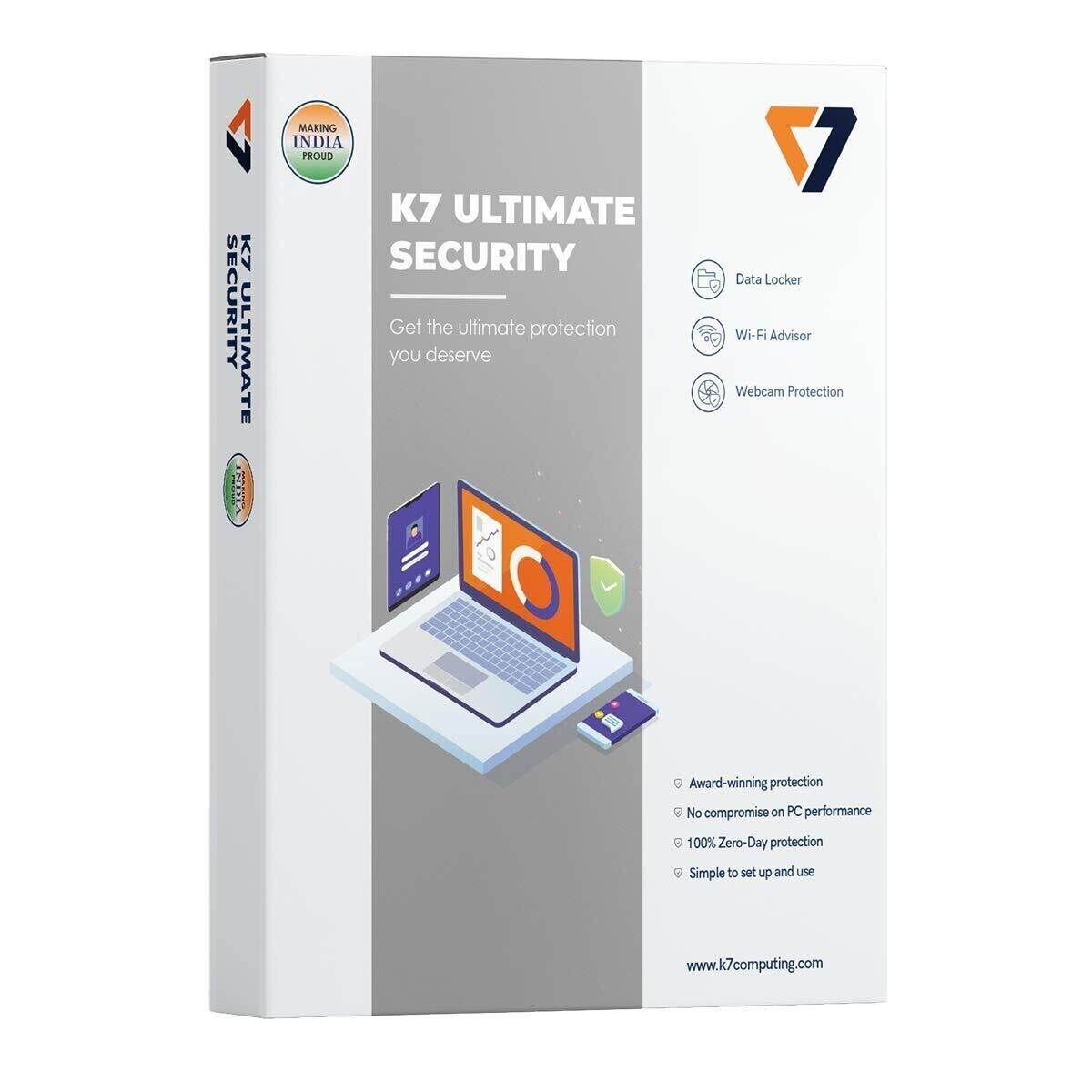 New, 5 User, 1 Year, K7 Ultimate Security New, 5 User, 1 Year, K7 Ultimate Security