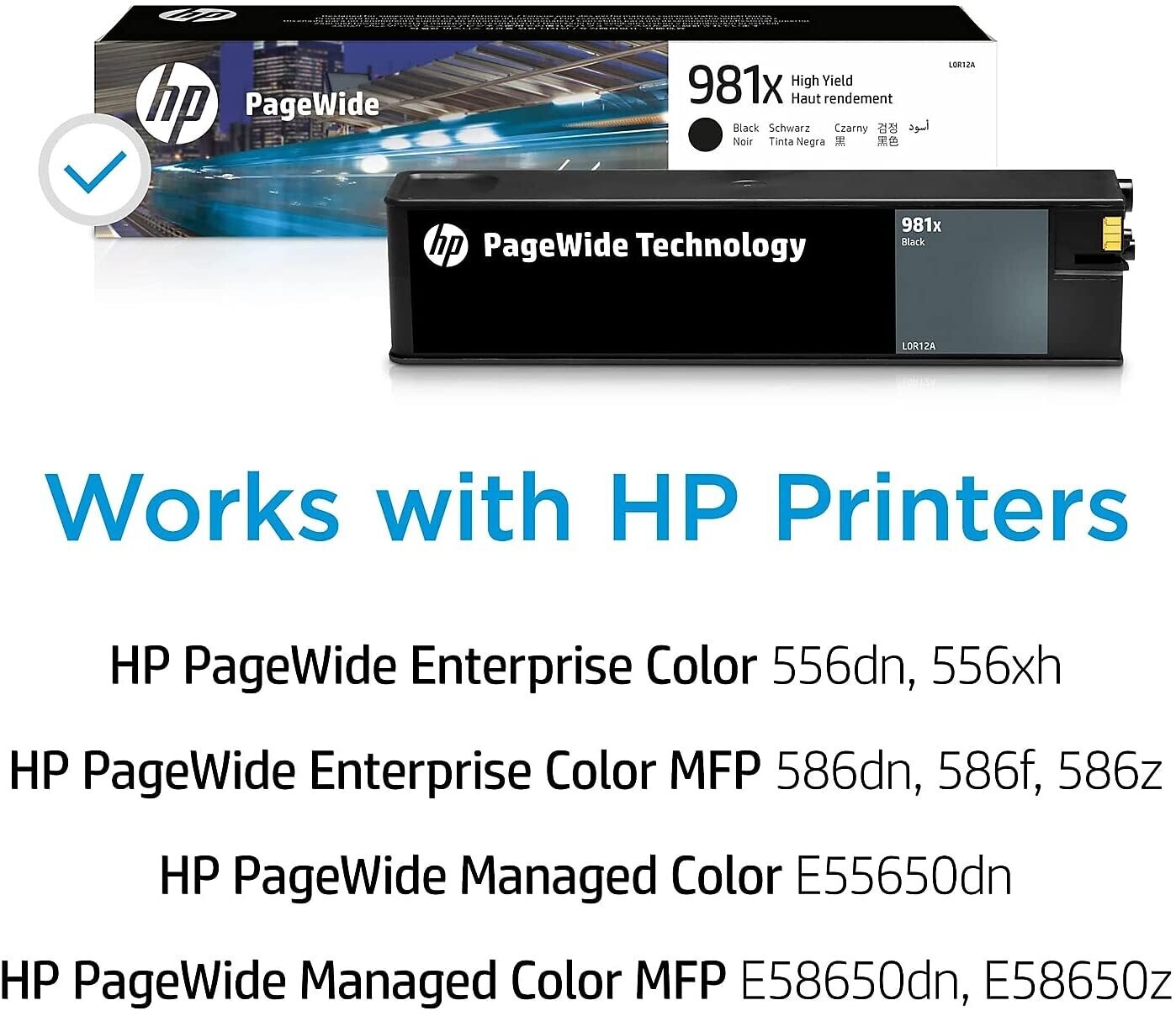 HP 981X High Yield Black PageWide Cartridge HP 981X High Yield Black PageWide Cartridge