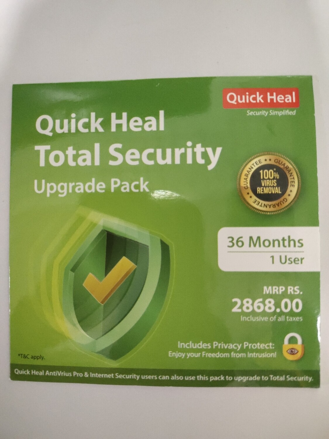 Renewal, 1 User, 3 Year, Quick Heal Total Security