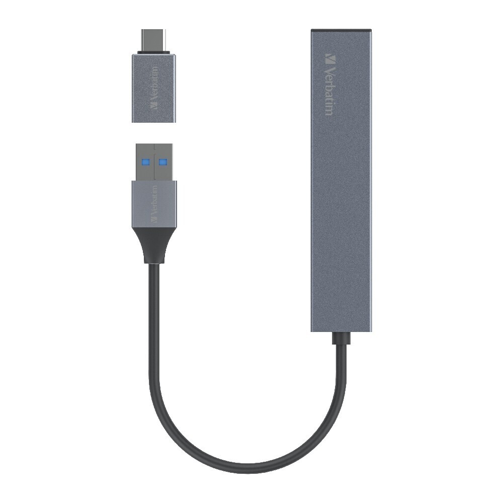 Verbatim 4-Prot 3.1 USB Hub + Type-C Adaptor