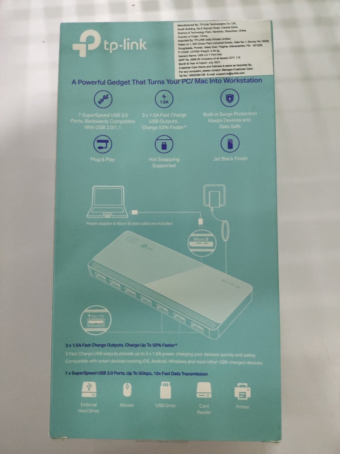 TP-Link UH700 7-Port 3.0 USB External Hub TP-Link UH700 7-Port 3.0 USB External Hub