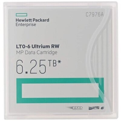 HP LTO 6 Tape Data Cartridge, 6.25tb