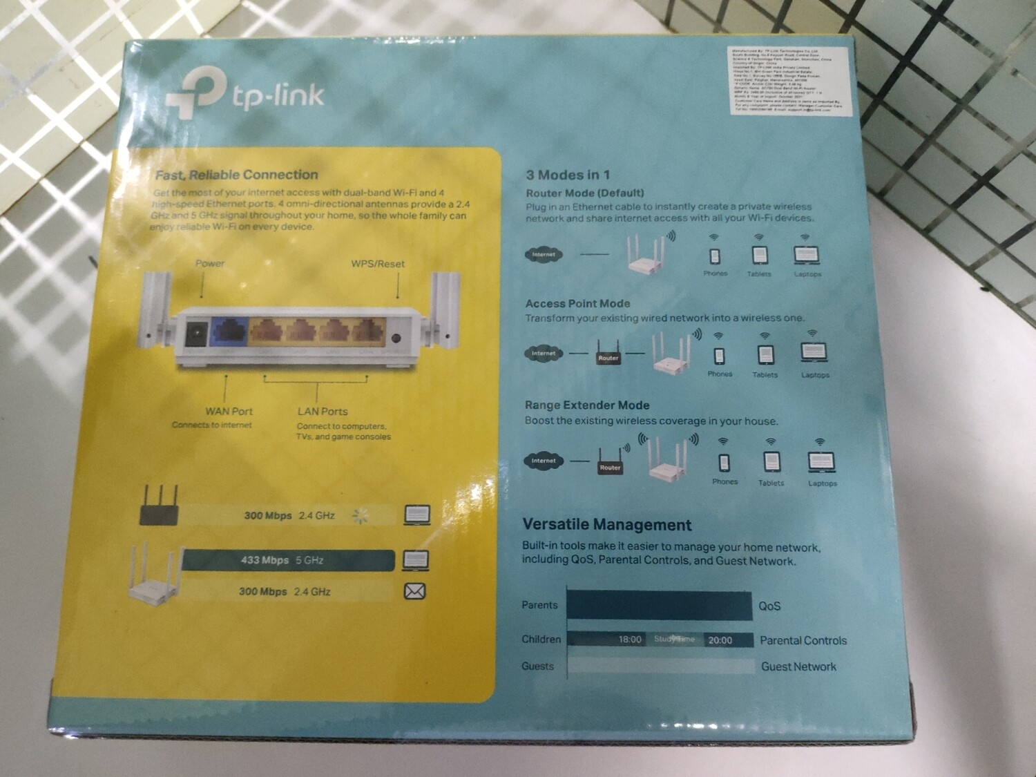 Tp-link Archer C24 AC750 Dual-Band Wi-Fi Router Tp-link Archer C24 AC750 Dual-Band Wi-Fi Router