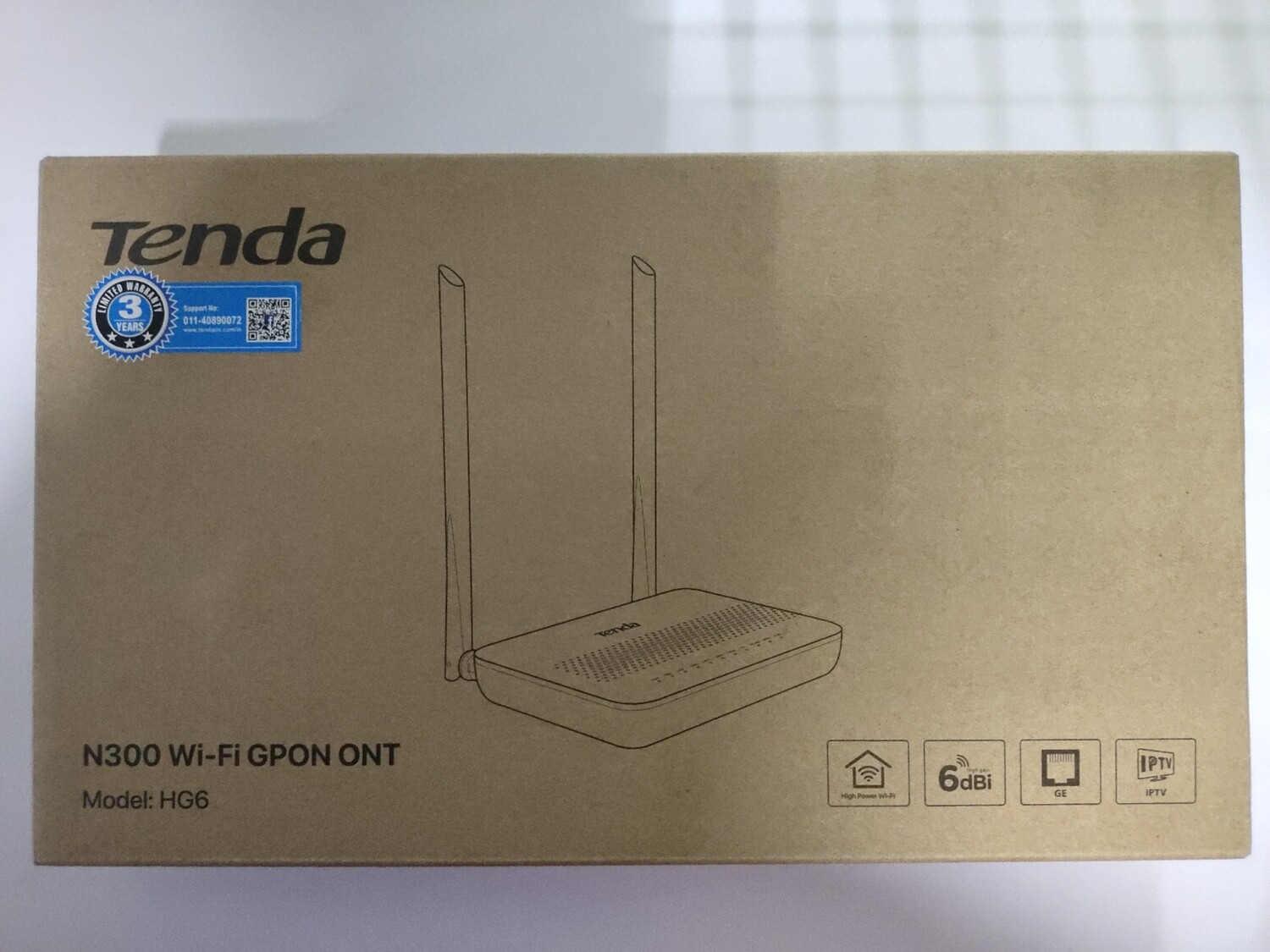Tenda HG6 N300 Wi-Fi Gpon ONT Fiber Router