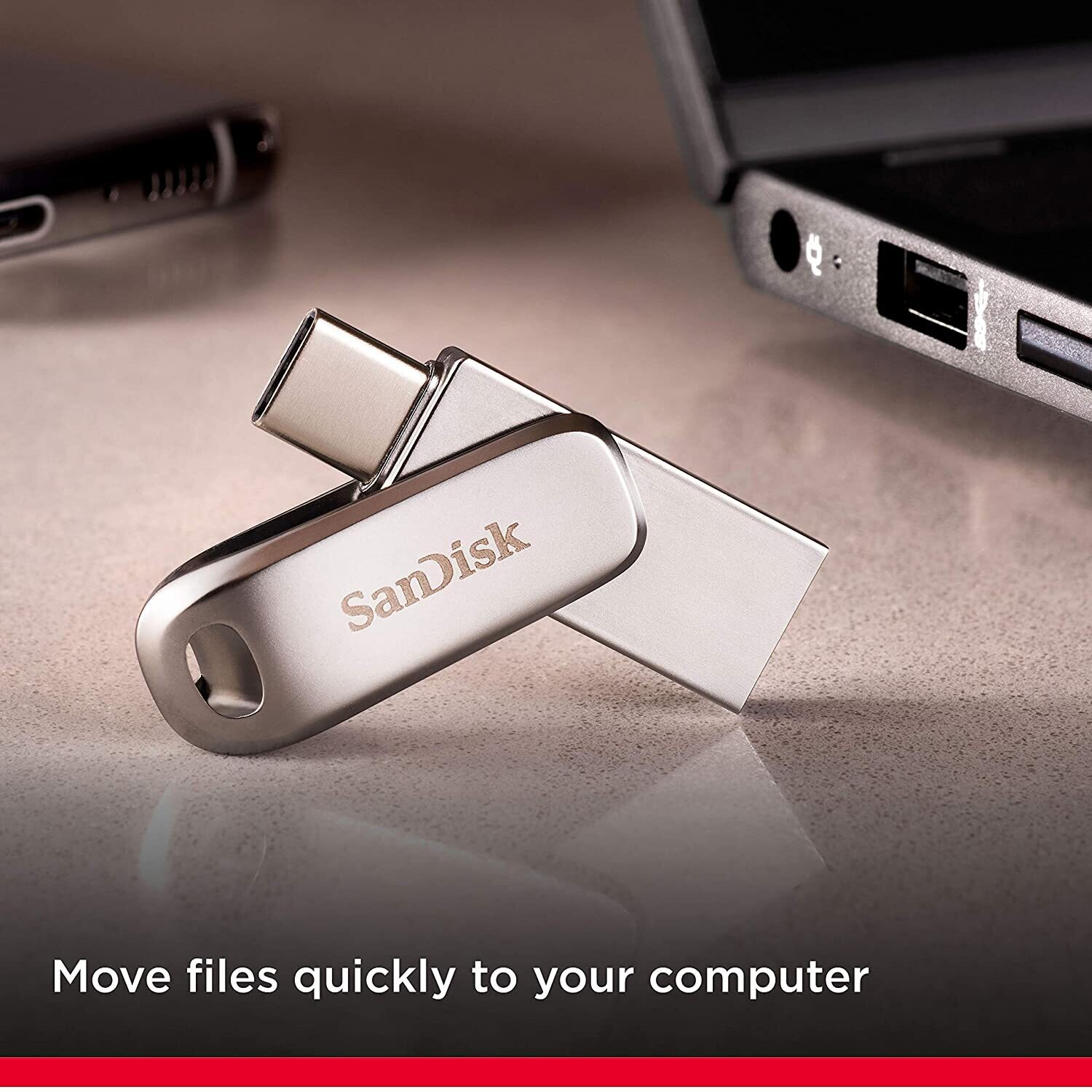 SanDisk 64GB Dual Drive Luxe USB Type-C Pen Drive for mobile