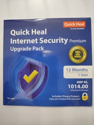 Renewal, 1 User, 1 Year, Quick Heal Internet Security
