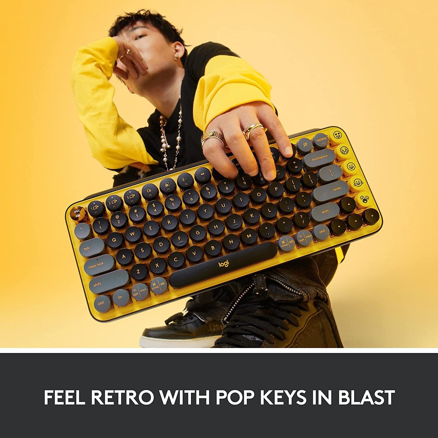 Logitech POP Keys Mechanical Wireless Keyboard, Blast Logitech POP Keys Mechanical Wireless Keyboard, Blast