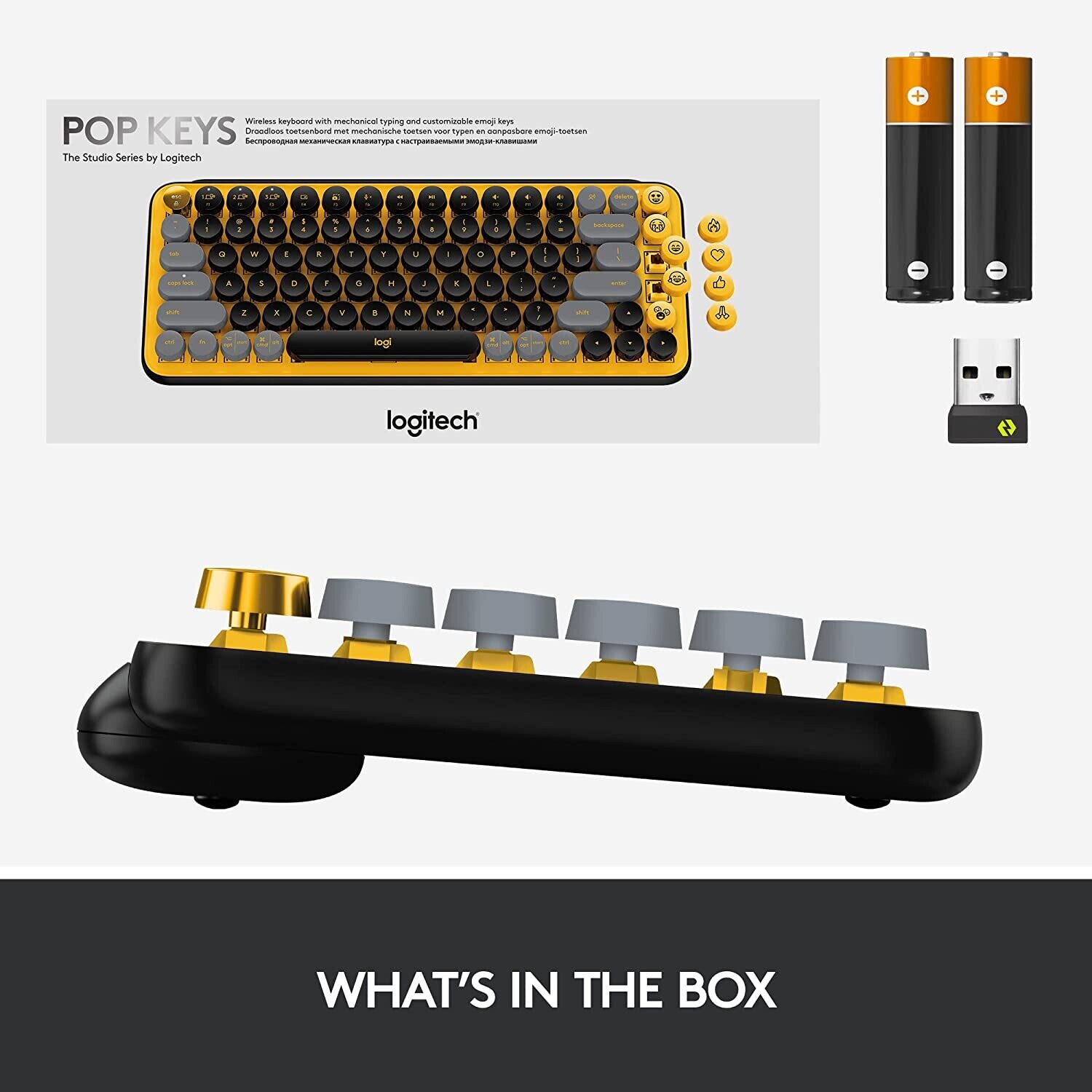 Logitech POP Keys Mechanical Wireless Keyboard, Blast Logitech POP Keys Mechanical Wireless Keyboard, Blast