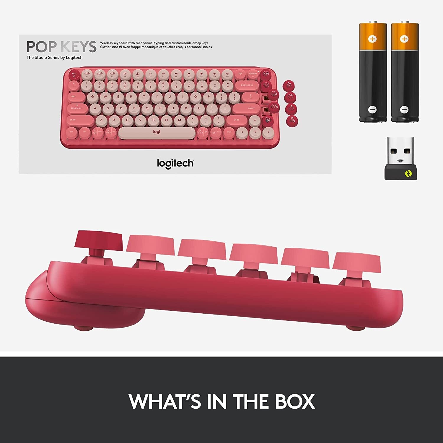 Logitech POP Keys Mechanical Wireless Keyboard , Rose Logitech POP Keys Mechanical Wireless Keyboard , Rose