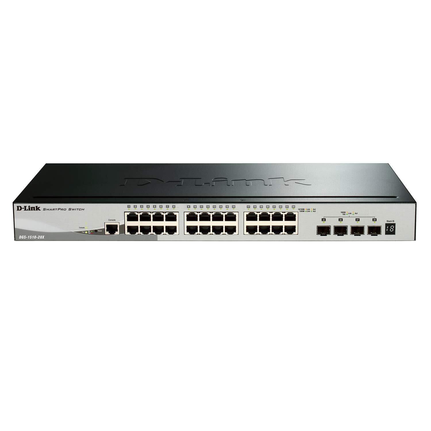 D Link DGS-1510-28X Gigabit Stackable Smart Managed Switch