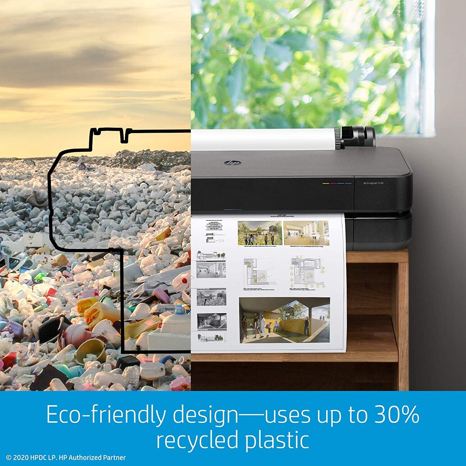 HP DesignJet T230 24-inch Compact Large Format Plotter Printer