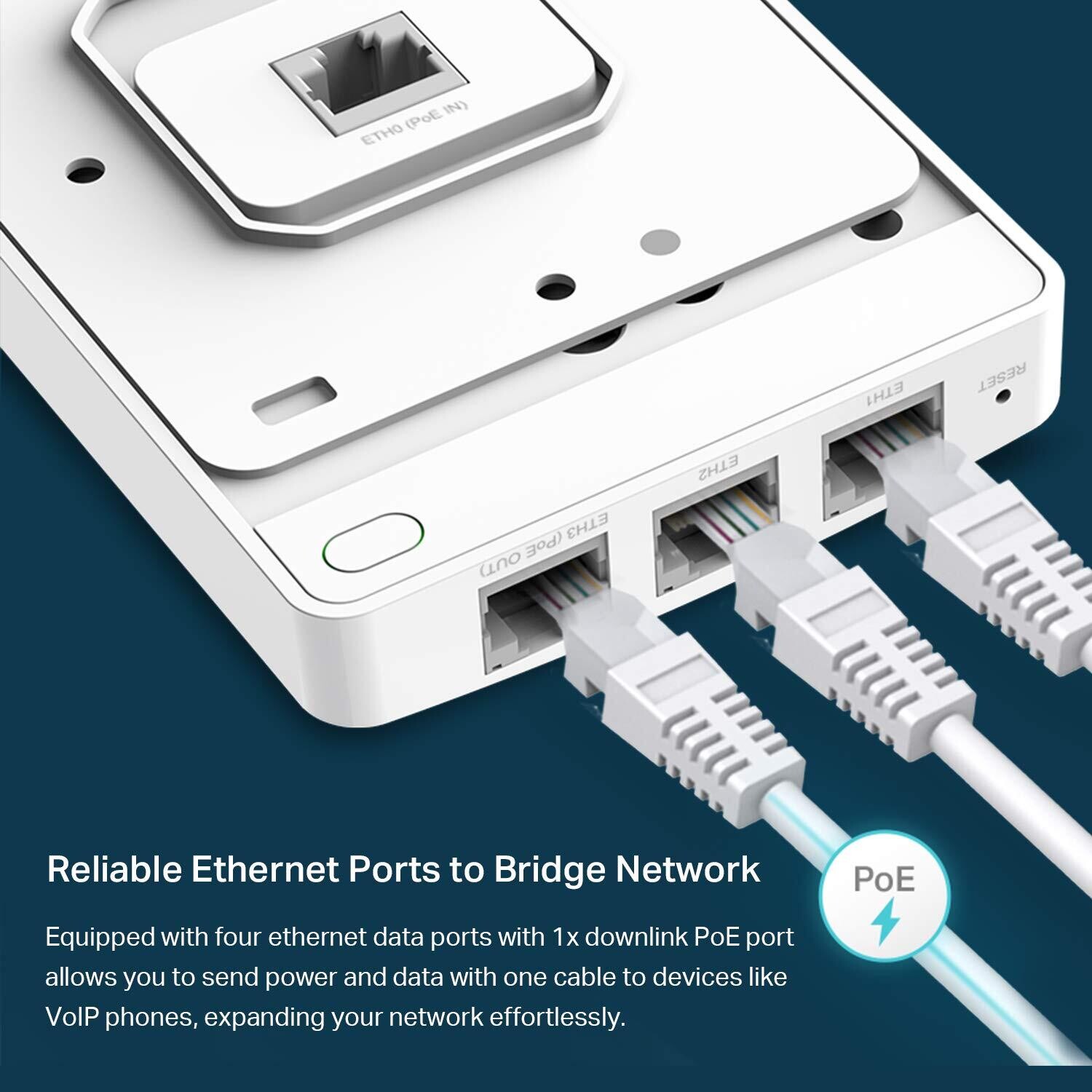 TP Link EAP225-Wall Omada Wireless Wall-Plate Access Point TP Link EAP225-Wall Omada Wireless Wall-Plate Access Point
