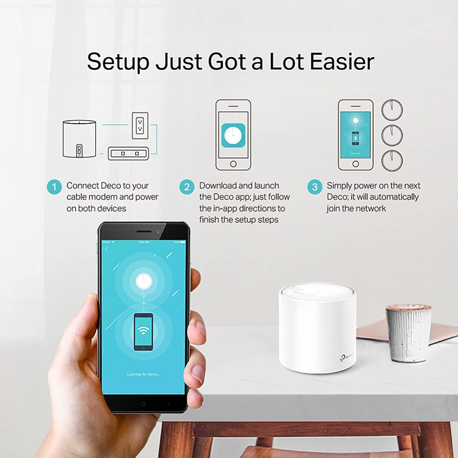 TP Link Deco X20 (3-pack) AX1800 Whole Home Mesh Wi-Fi 6 System