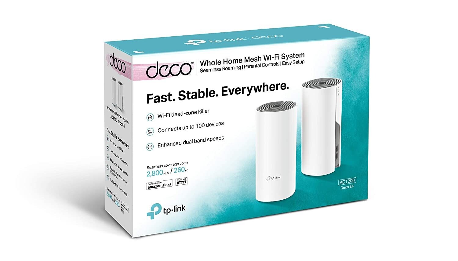 TP Link E4 AC1200 Whole Home Mesh Wi-Fi System (pack of 2) TP Link E4 AC1200 Whole Home Mesh Wi-Fi System (pack of 2)