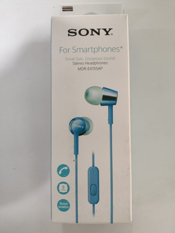 Sony MDR-EX155AP in-Ear Headphones Light Blue