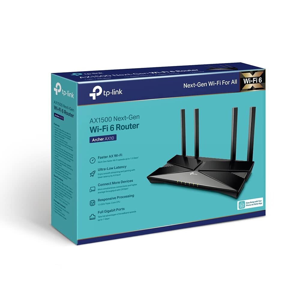 TP Link Archer AX10 AX1500 Wi-Fi 6 Router TP Link Archer AX10 AX1500 Wi-Fi 6 Router