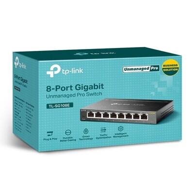 TP Link SG108E 8-Port Gigabit Easy Smart Switch