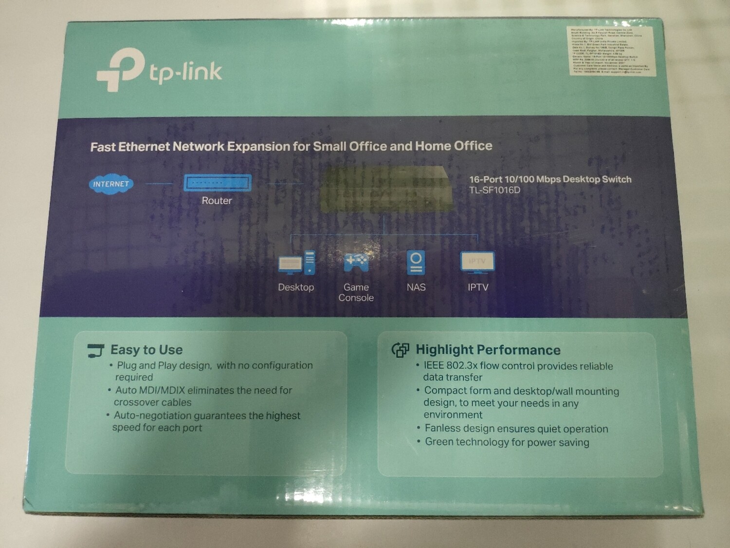 TP-Link SF1016D 16-Port Desktop Switch