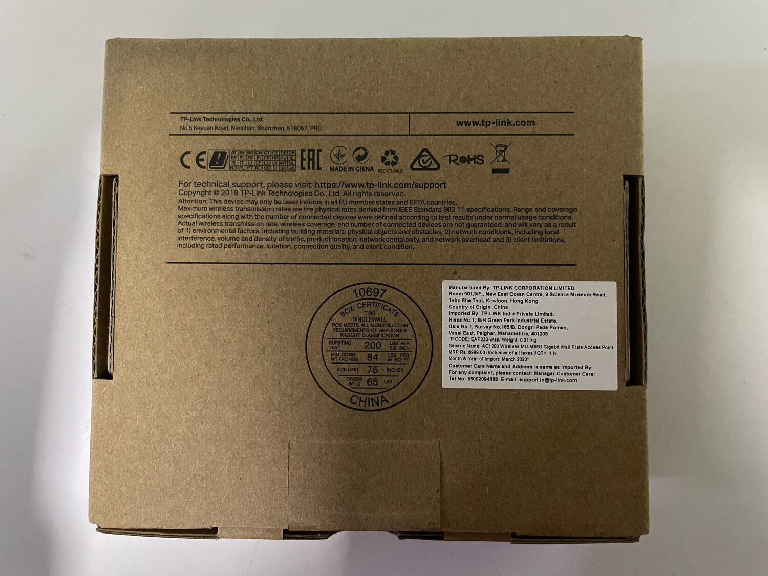 Tp-Link EAP230-Wall Omada AC1200 Wall-Plate Access Point Tp-Link EAP230-Wall Omada AC1200 Wall-Plate Access Point