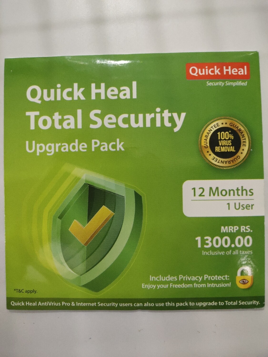 Renewal, 1 User, 1 Year, Quick Heal Total Security Renewal, 1 User, 1 Year, Quick Heal Total Security