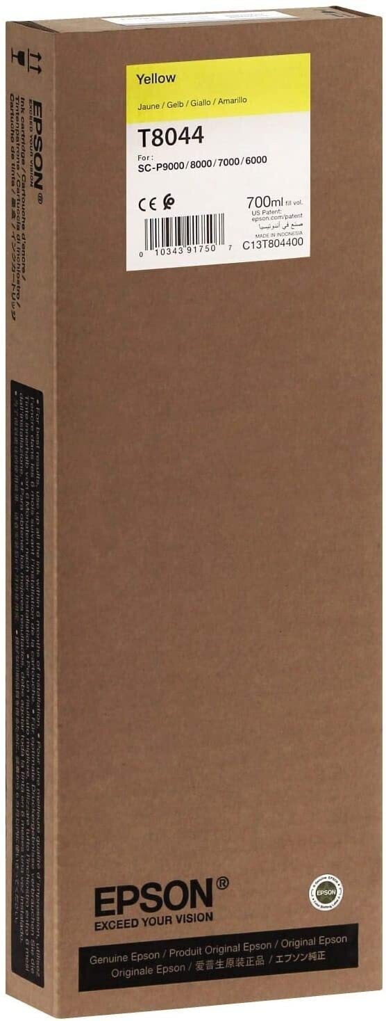 Epson T8044 Yellow Ink Cartridge, 700ml