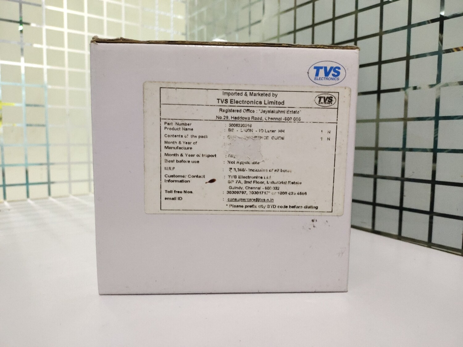 TVS BS-L100N Laser Barcode Color Scanner TVS BS-L100N Laser Barcode Color Scanner