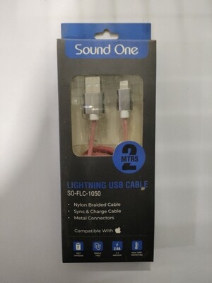 Sound One 2mtr Lightning USB Cable
