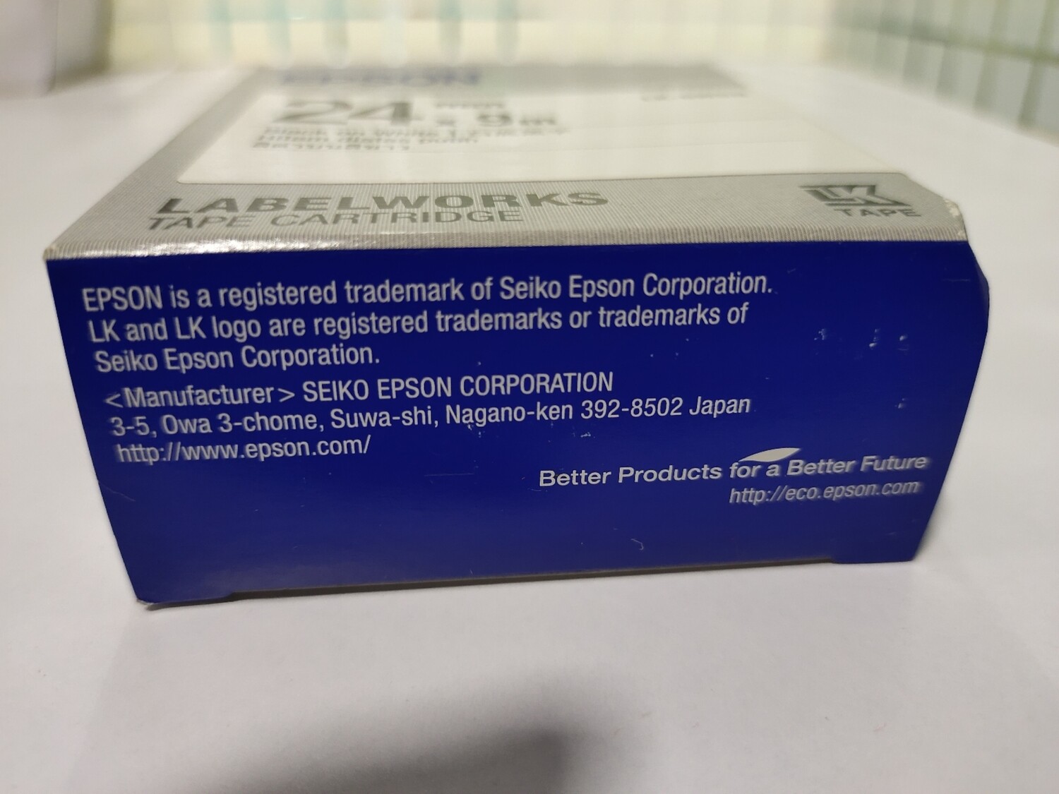 Epson LK-6WBN 24mm black On White Label tape Epson LK-6WBN 24mm black On White Label tape