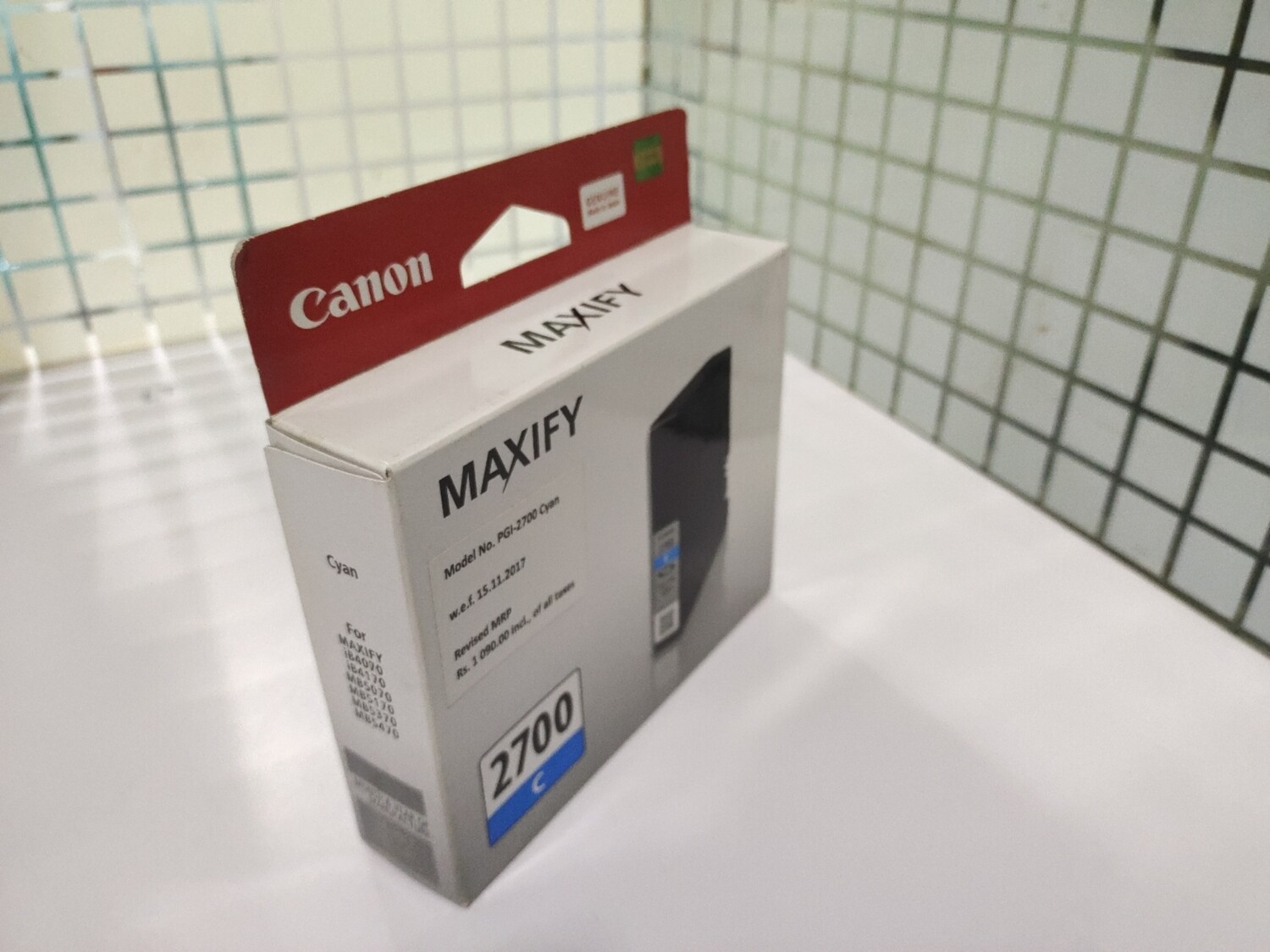 Canon Maxify 2700 Cyan Ink Cartridge, 9.6ml