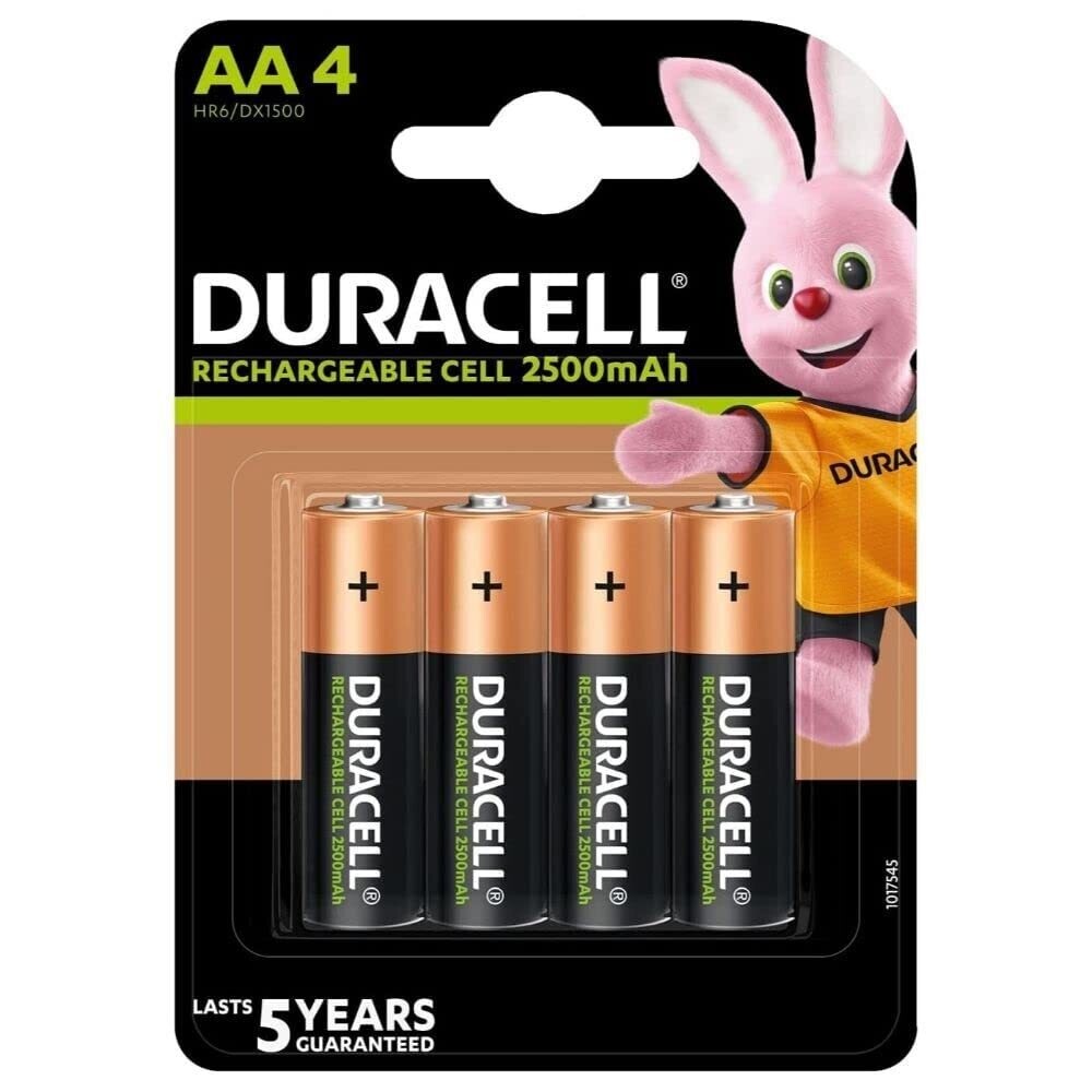 Duracell 2500mAh AA 4-Batteries Rechargeable