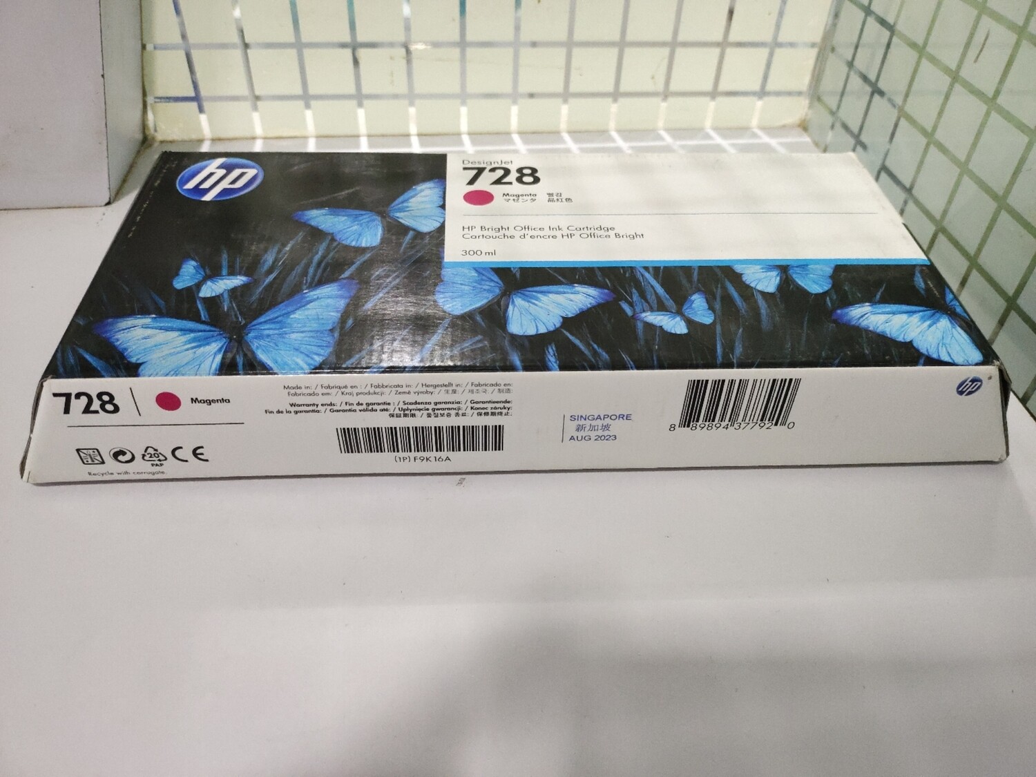 HP DesignJet 728 Magenta Ink Cartridge, 300ml (T730, T830)