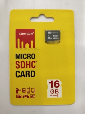 Strontium 16GB Memory Card, MicroSDHC, Class 6