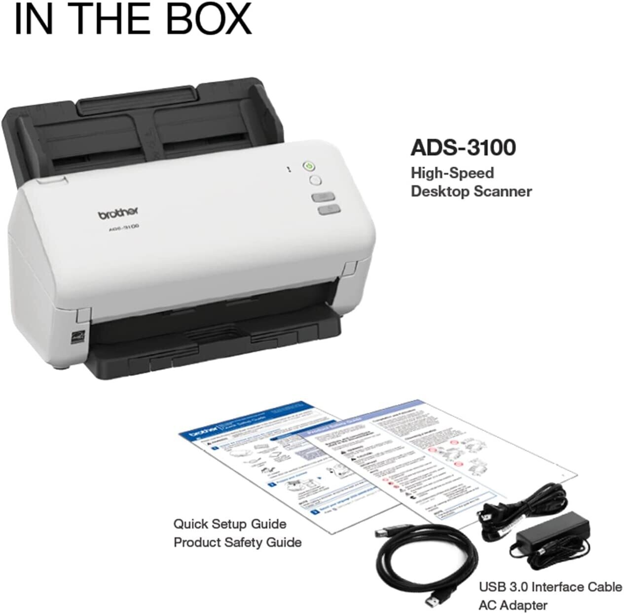 Brother ADS-3100 High-Speed Desktop Scanner Brother ADS-3100 High-Speed Desktop Scanner