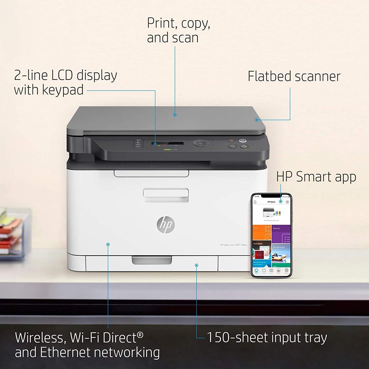 HP MFP 178nw Color Laser Printer HP MFP 178nw Color Laser Printer