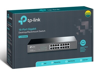 TP-Link SG1016D 16-Port Gigabit Desktop/Rackmount Switch